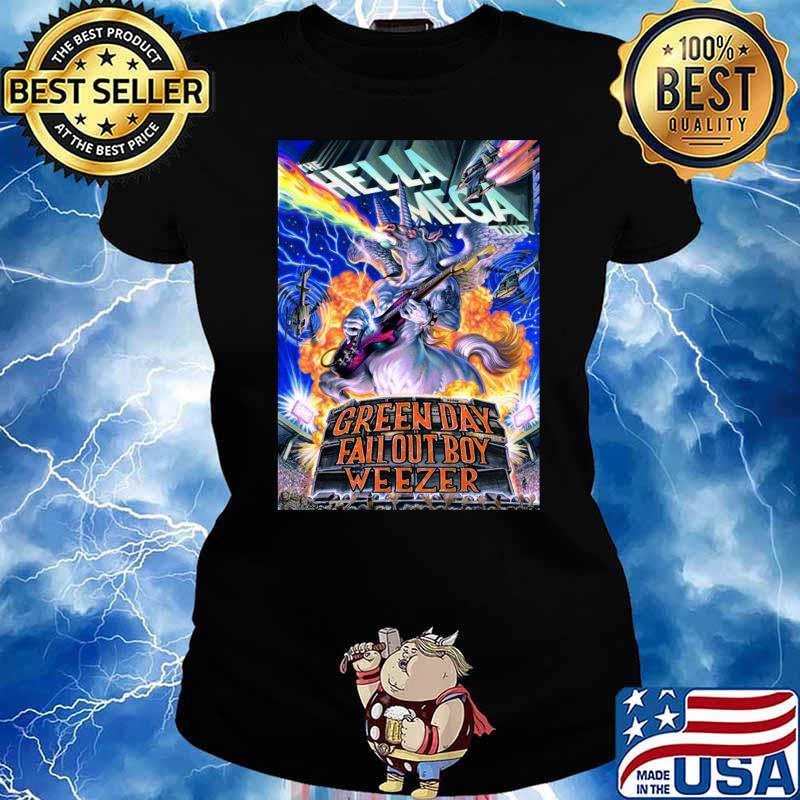 Hella Mega Tour 2022 green day fall out boyr weezer Essential T-Shirt Ladies tee