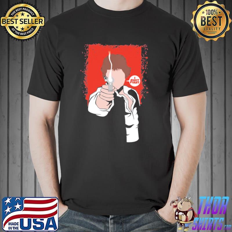 I shot first han solo Star wars fanart classic shirt