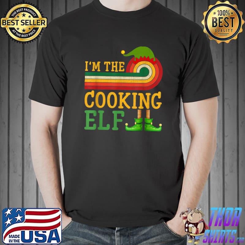 I'm The Cooking Elf Matching Group Christmas Party Pajama Vintage T-Shirt