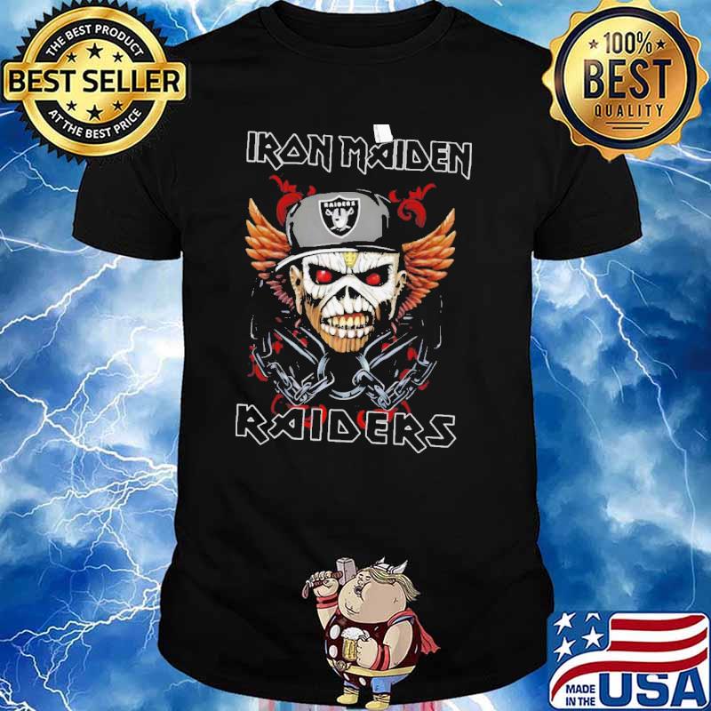 Iron Maiden Oakland Raiders Skull Shirt