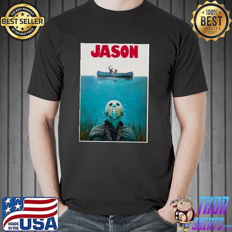 Jason voorhees friday the 13th jaws style trending shirt