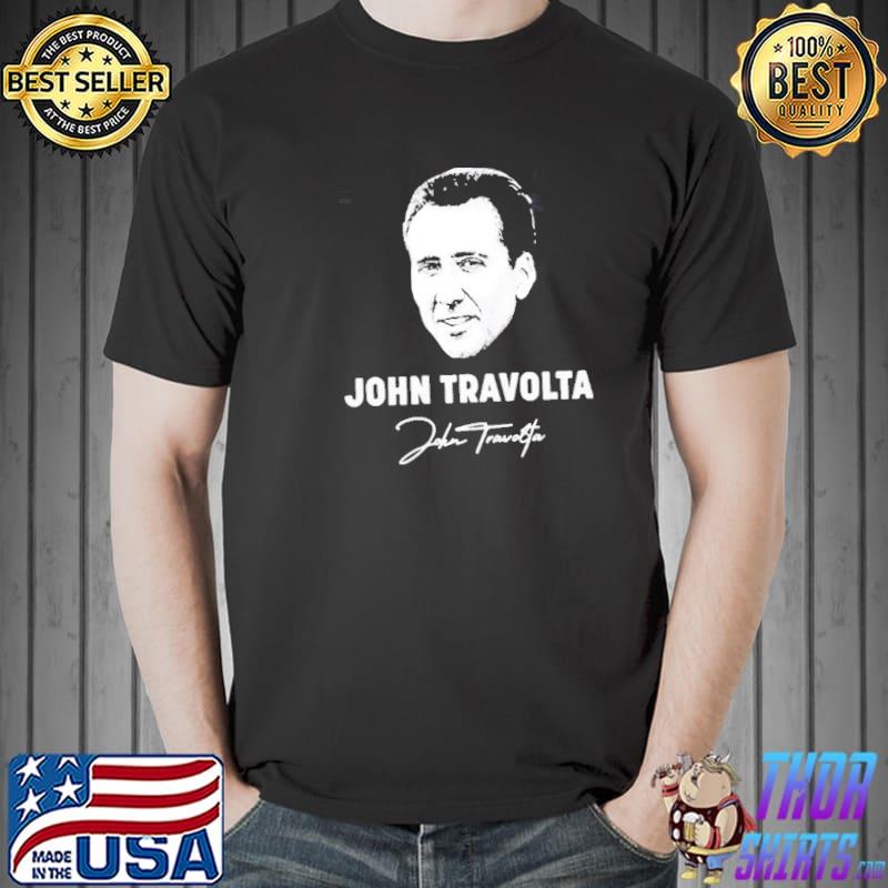 John travolta nicolas cage white art trending classic shirt