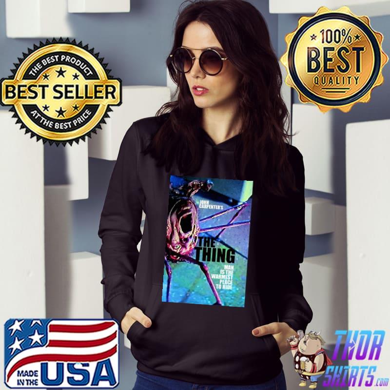 Man is the warmest place to hide the thing halloween trending s Hoodie