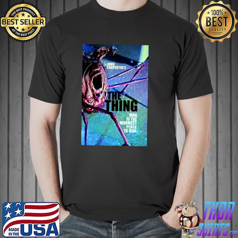 Man is the warmest place to hide the thing halloween trending shirt