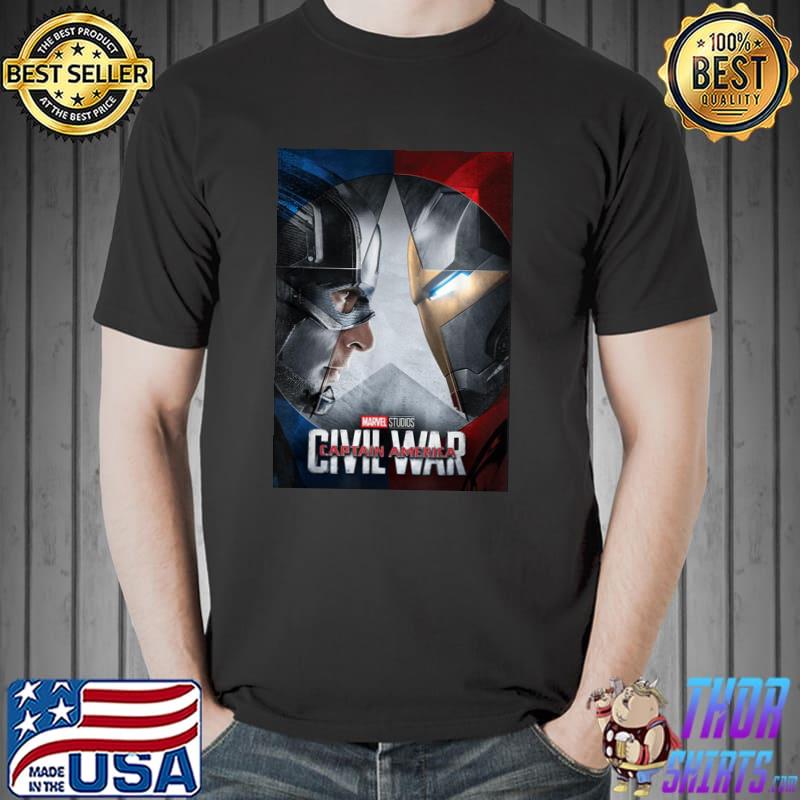 Marvel studios captain America civil war movie graphic shirt