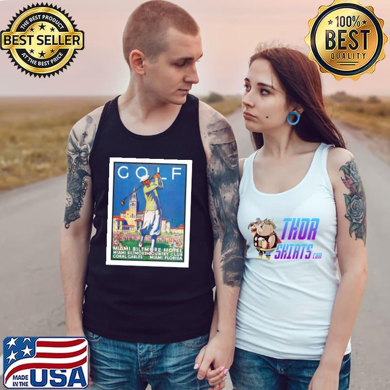 Miami Biltmore Hotel Country Club Florida Vintage Golf Poster 1932 T-Shirt Tank Top
