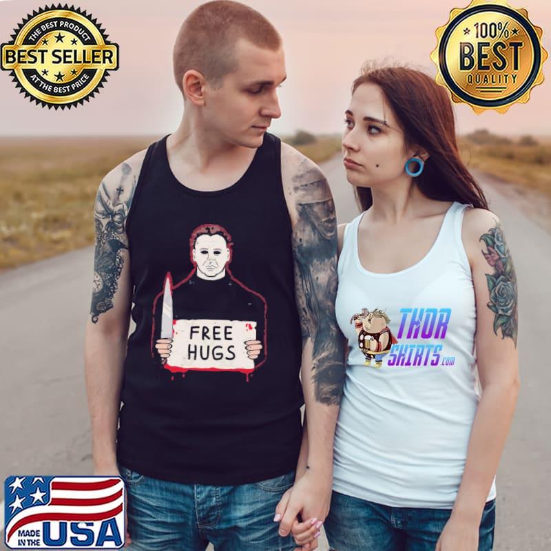 Michael Myers Shirt Free Hugs Tank Top