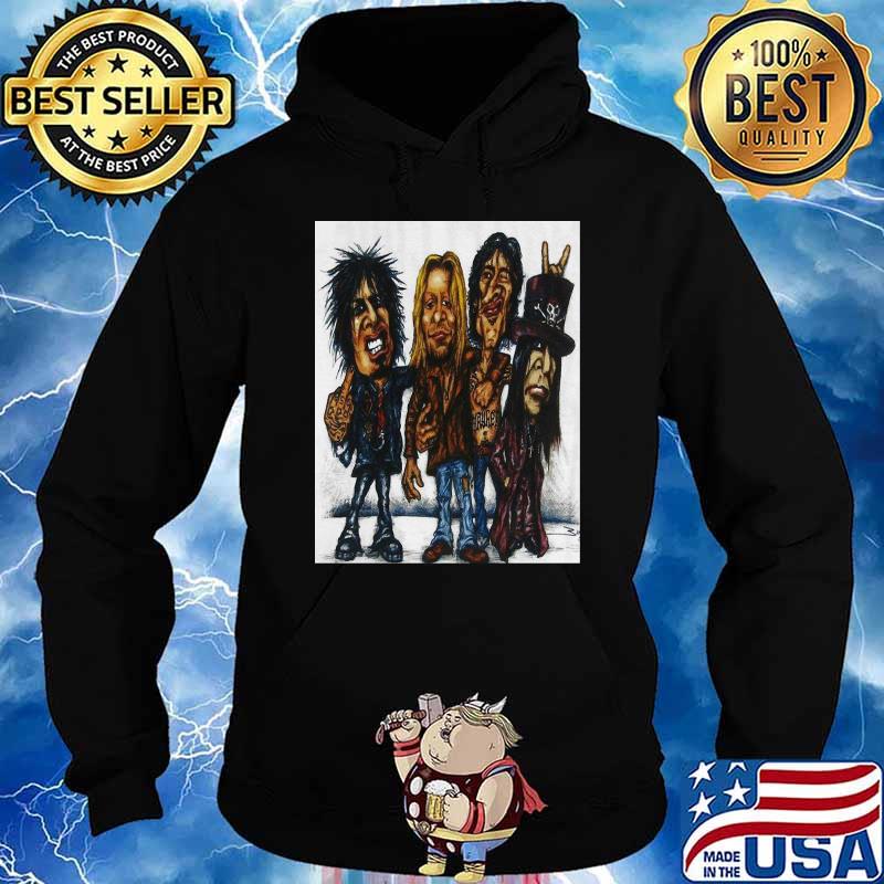 Motley Crue Chibi Art Band Shirt Hoodie