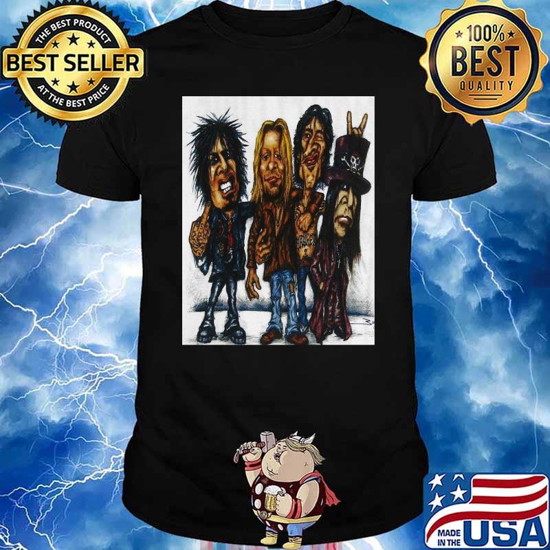 Motley Crue Chibi Art Band Shirt