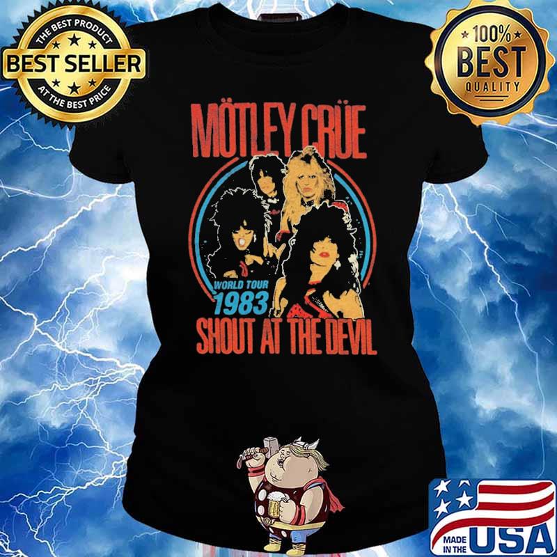 Motley Crue World Tour 1983 Shout At the Devil Shirt Ladies tee