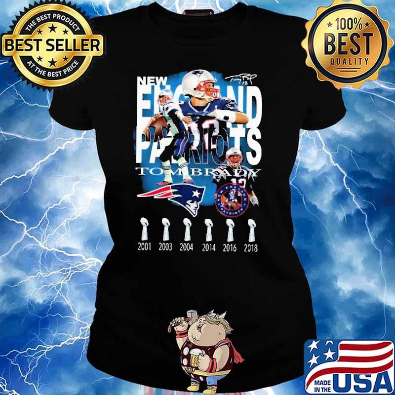 New England Patriots Tom Brady Signature Shirt Ladies tee
