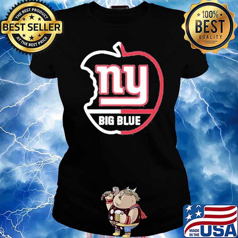 New York NY giants big blue apple s Ladies tee