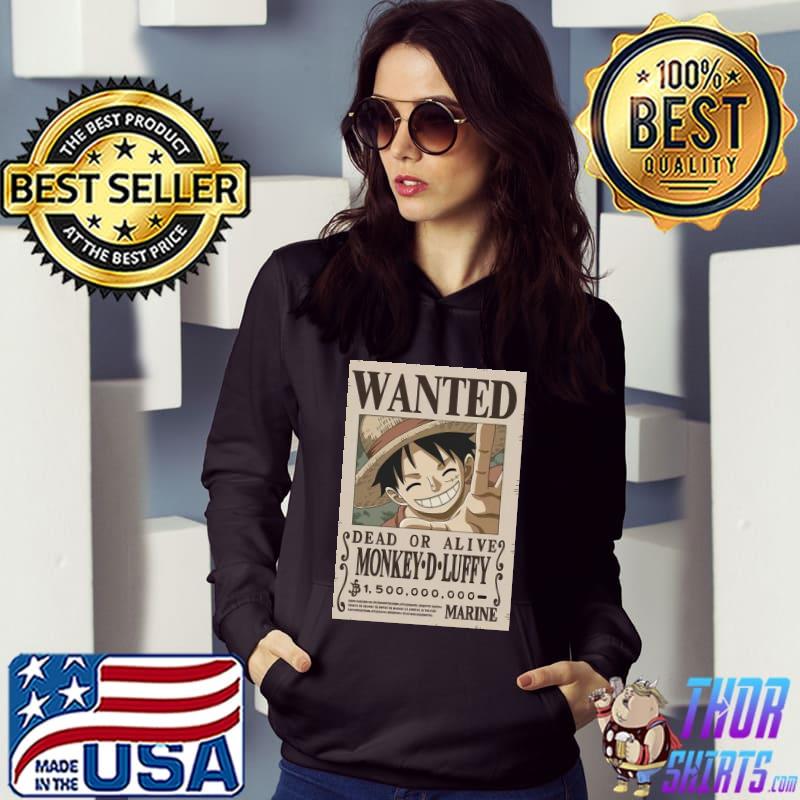 One Piece Wanted Luffy Shirt Hoodie