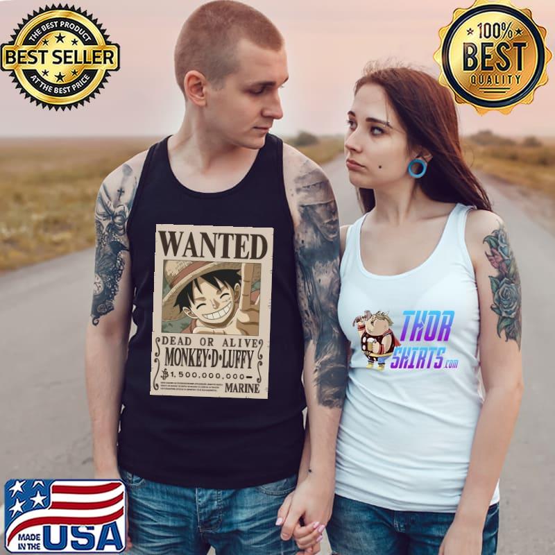 One Piece Wanted Luffy Shirt Tank Top