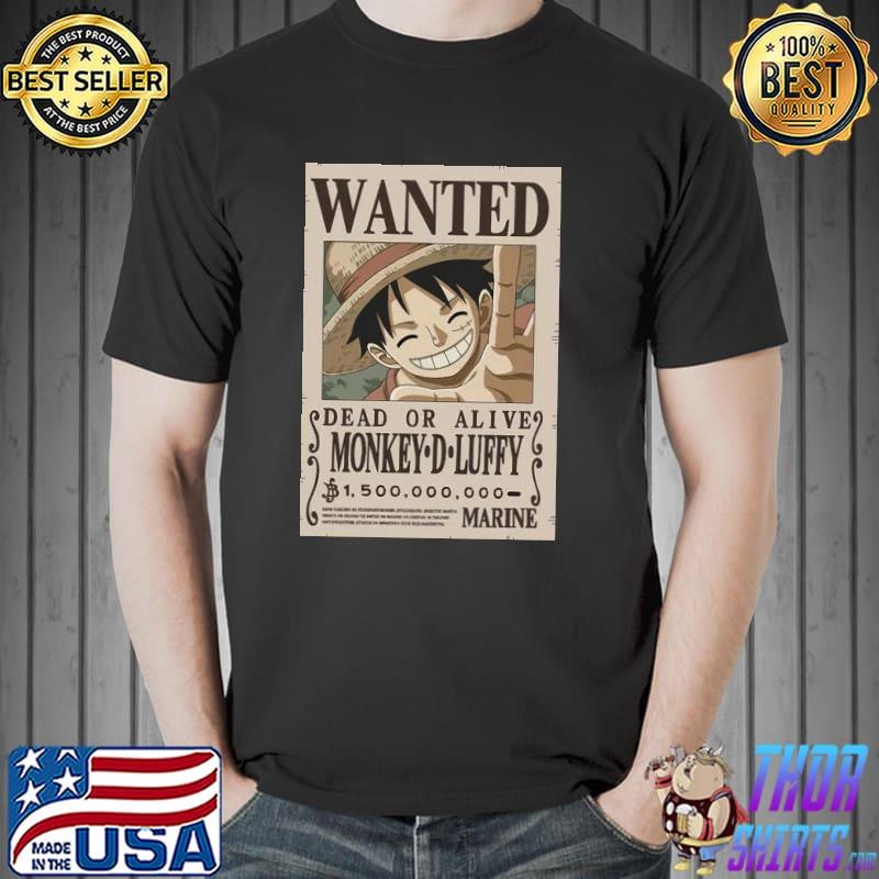 One Piece Wanted Luffy Shirt