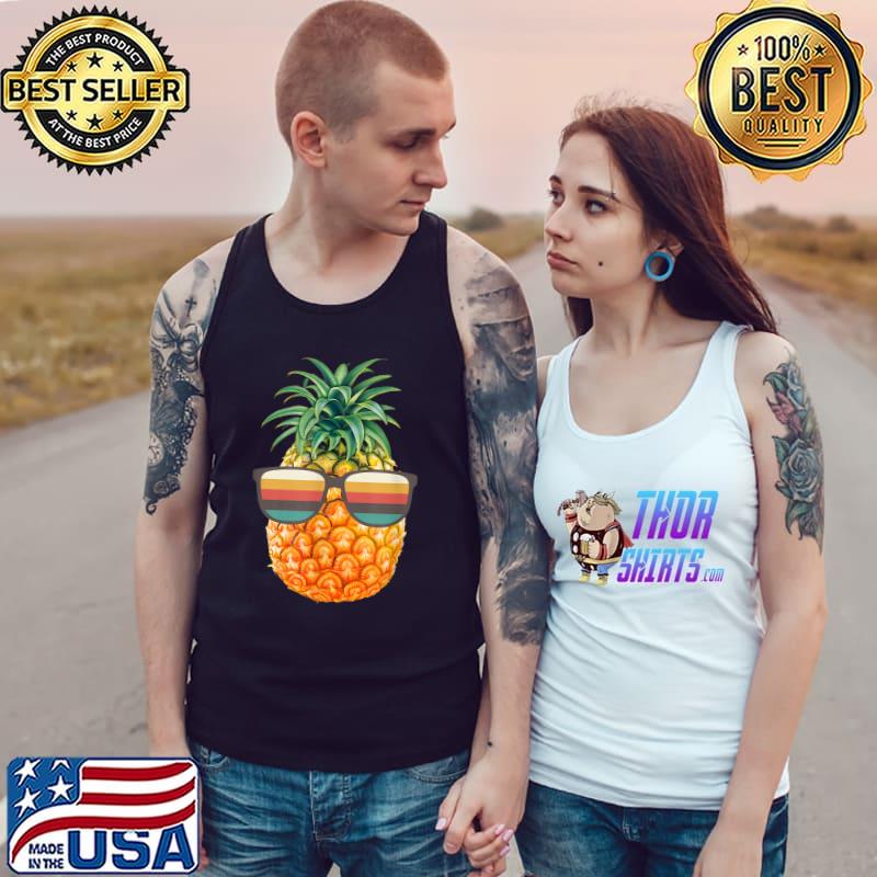 Pineapple Retro Sunglasses Aloha Beaches Hawaii Hawaiian T-Shirt Tank Top