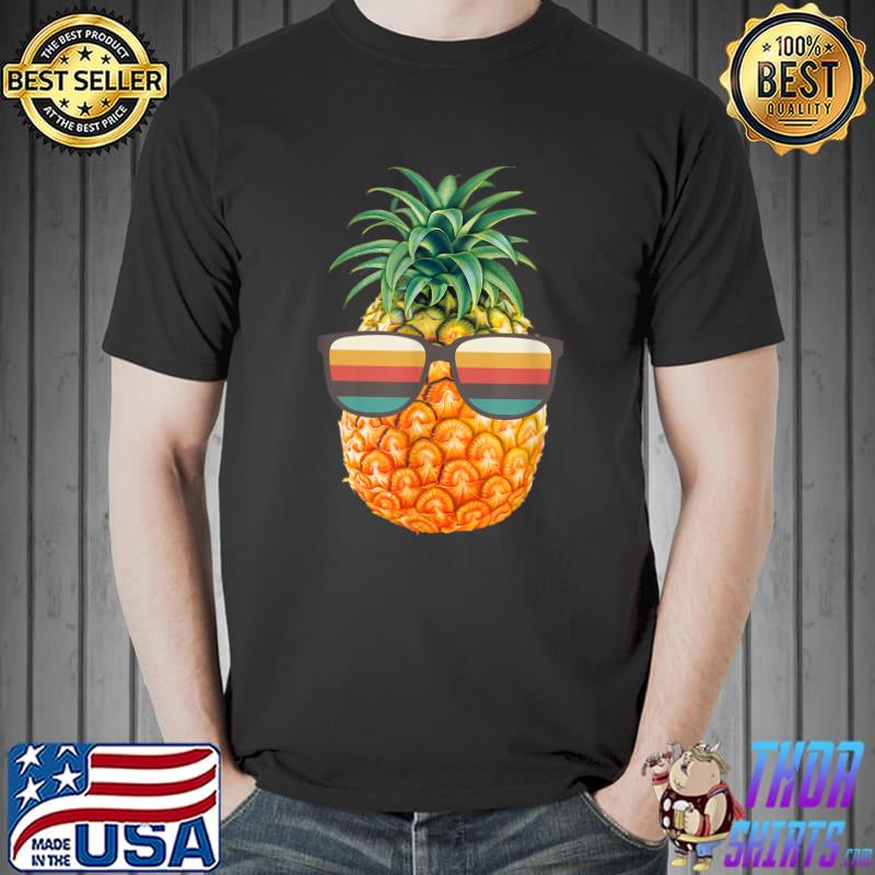 Pineapple Retro Sunglasses Aloha Beaches Hawaii Hawaiian T-Shirt