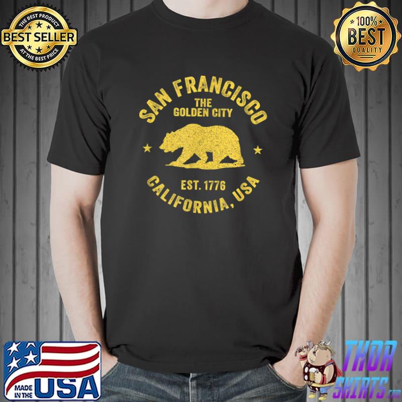 San Francisco The Golden City Est 1776 California Bear Travel Souvenir T-Shirt