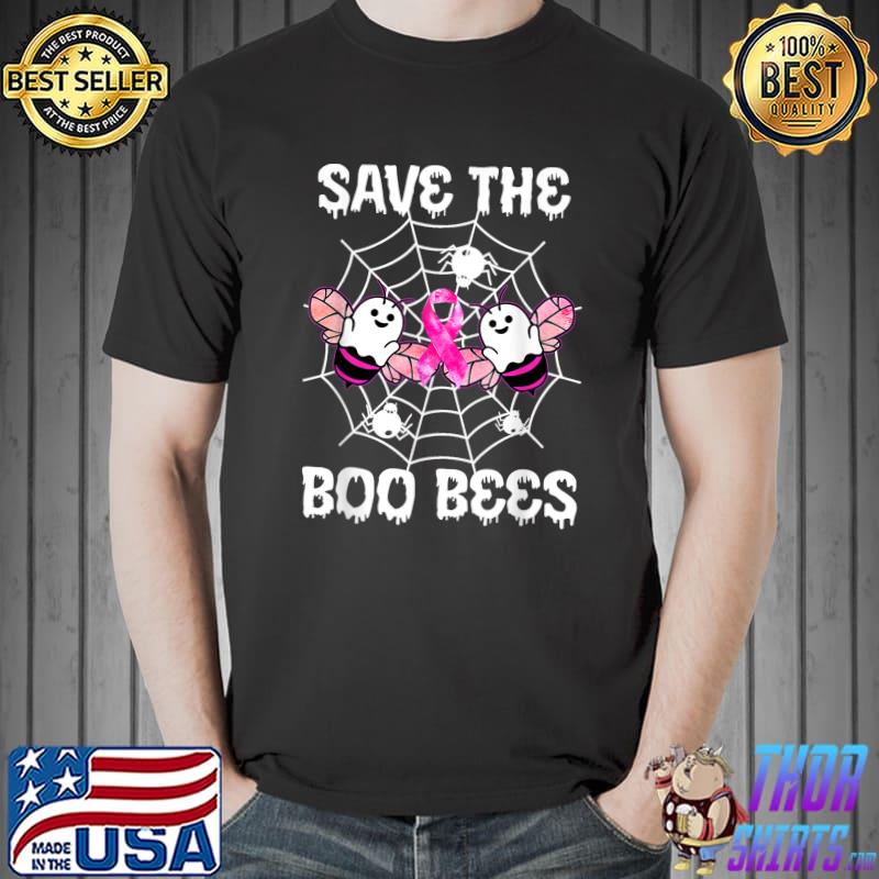 Save The Boobees Boo Bees Breast Cancer Awareness Halloween T-Shirt
