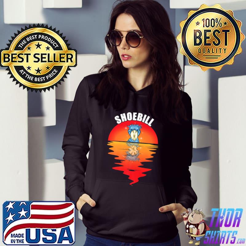 Shoebill Vintage Sunset Shoebill Bird African Mayan Bird T-Shirt Hoodie