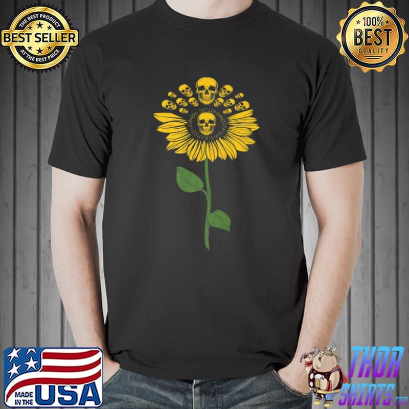 Sunflower Skull Halloween Costume T-Shirt