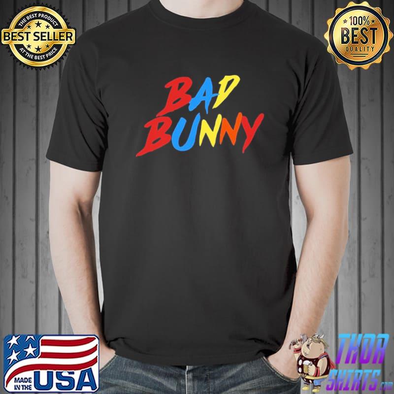 Bad bunny multI color classic shirt