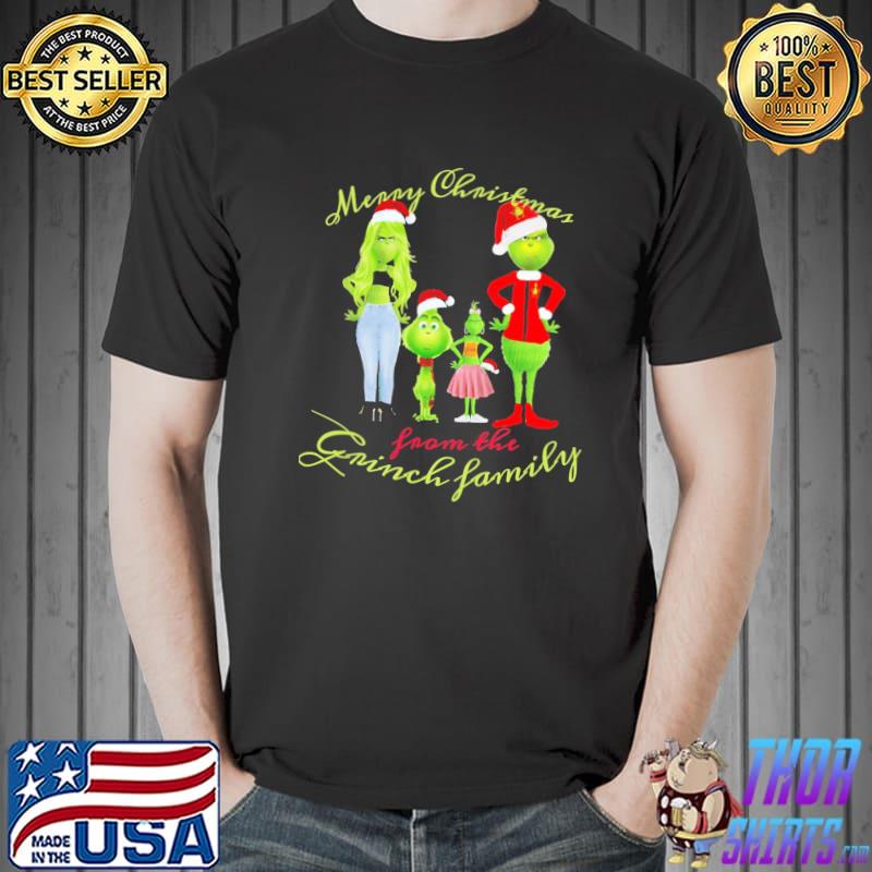 Cute merry christmas from the grinch family couple matching funny outfits classic shirt