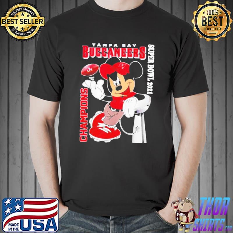 Mickey mouse Tampa Bay Buccaneers Super Bowl LV Champions shirt