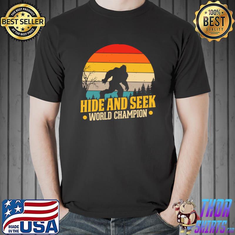 Hide And Seek World Champion Bigfoot Vintage Sunset T-Shirt