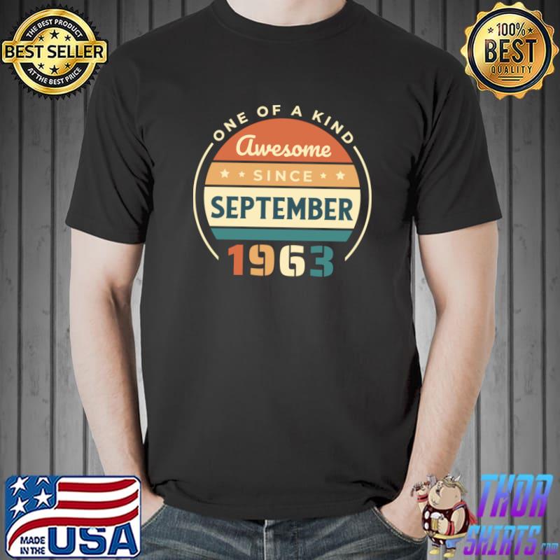 One Of A Kind Awesome Since September 1963 Vintage Sunset T-Shirt