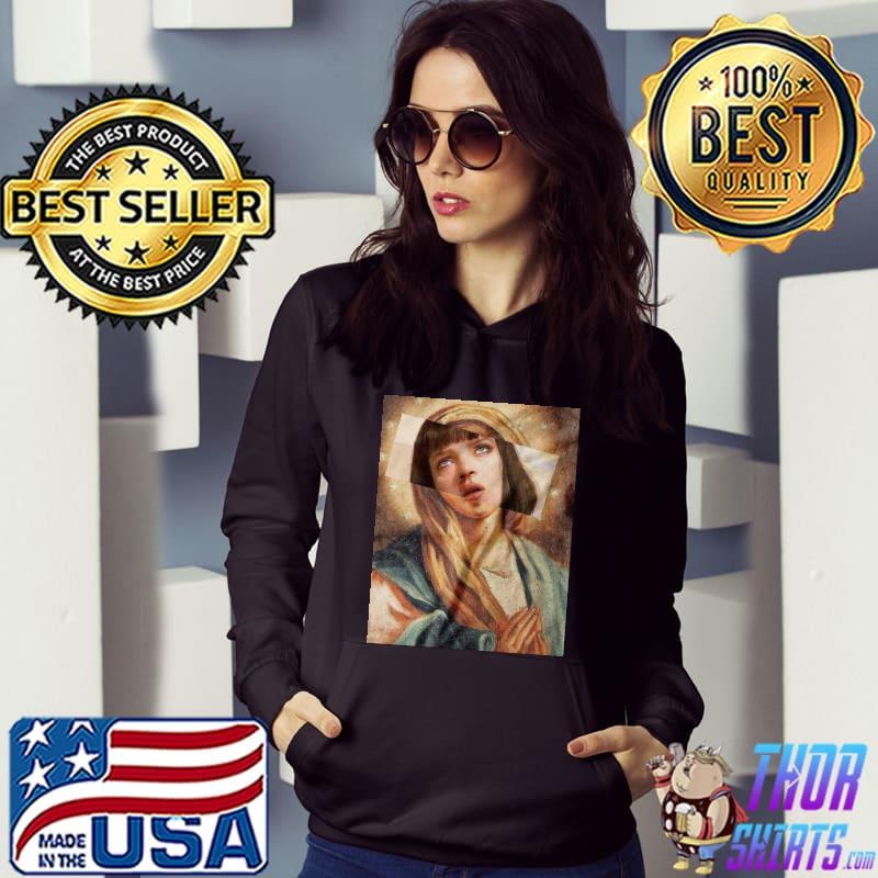 virgin mary uma thurman t shirt