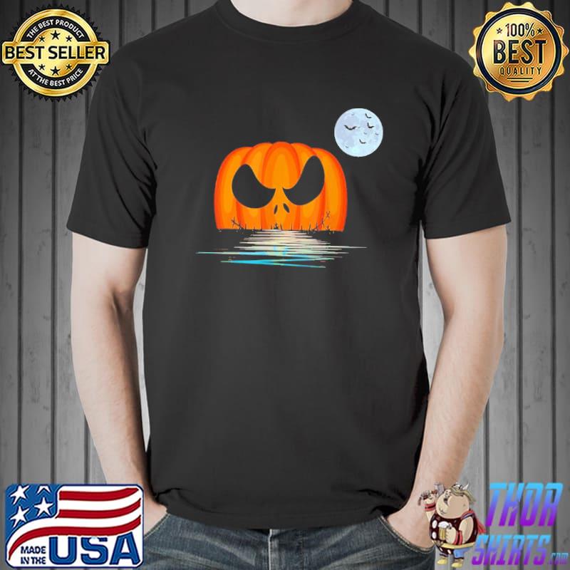 Adult pumpkin costume for halloween funny scary men women shirt