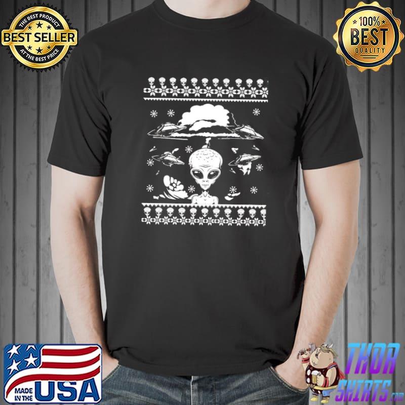 Alien ugly christmas shirt