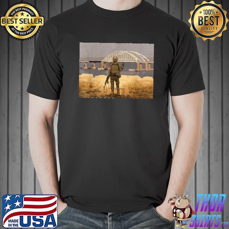Crimea's kerch bridge stamp crimea bridge peninsula Ukraine 2022 bridge peninsula shirt