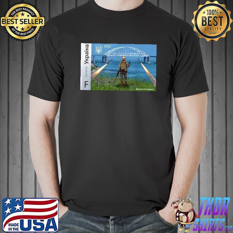 Crimea's kerch bridge stamp crimea bridge peninsula Ukraine bridge peninsula funny shirt