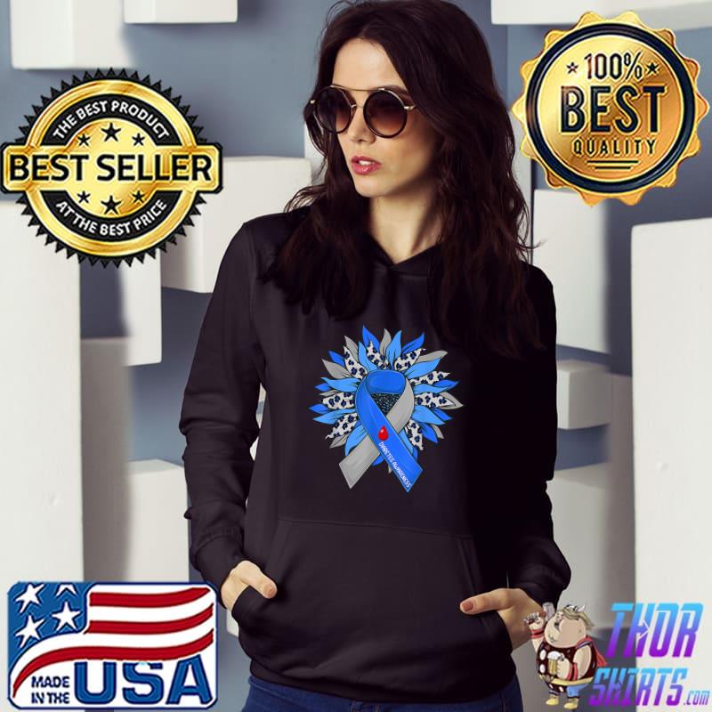 Diabetes Sunflower Leopard Type Diabetic Diabetes Awareness T-Shirt Hoodie