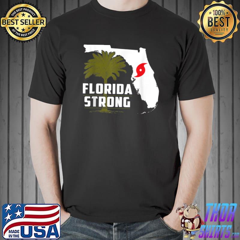 Florida Strong Community Strength Prayer Support Palm Tree Maps T-Shirt