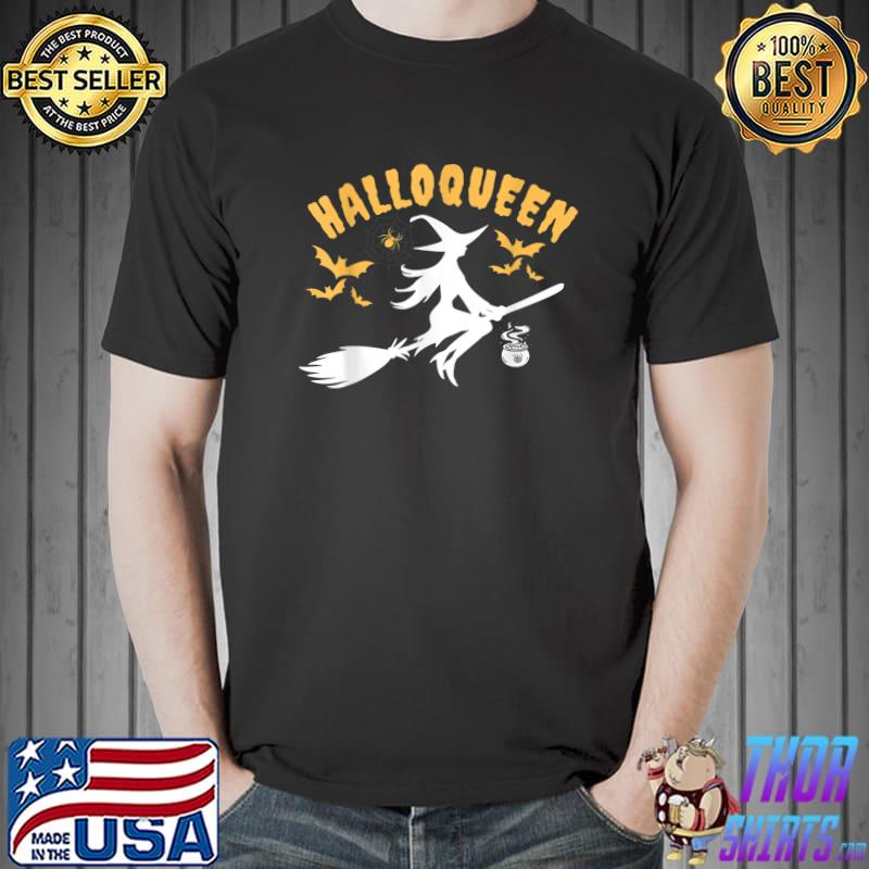 Funny Halloween Halloqueen Witch T-Shirt