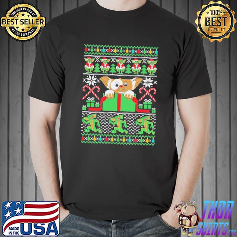 Gremlinsgizmo christmas pattern mogwaI gremlins shirt