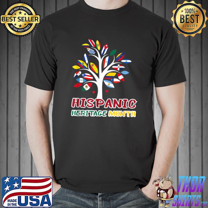 Happy Hispanic Heritage Month American Flag Latino T-Shirt