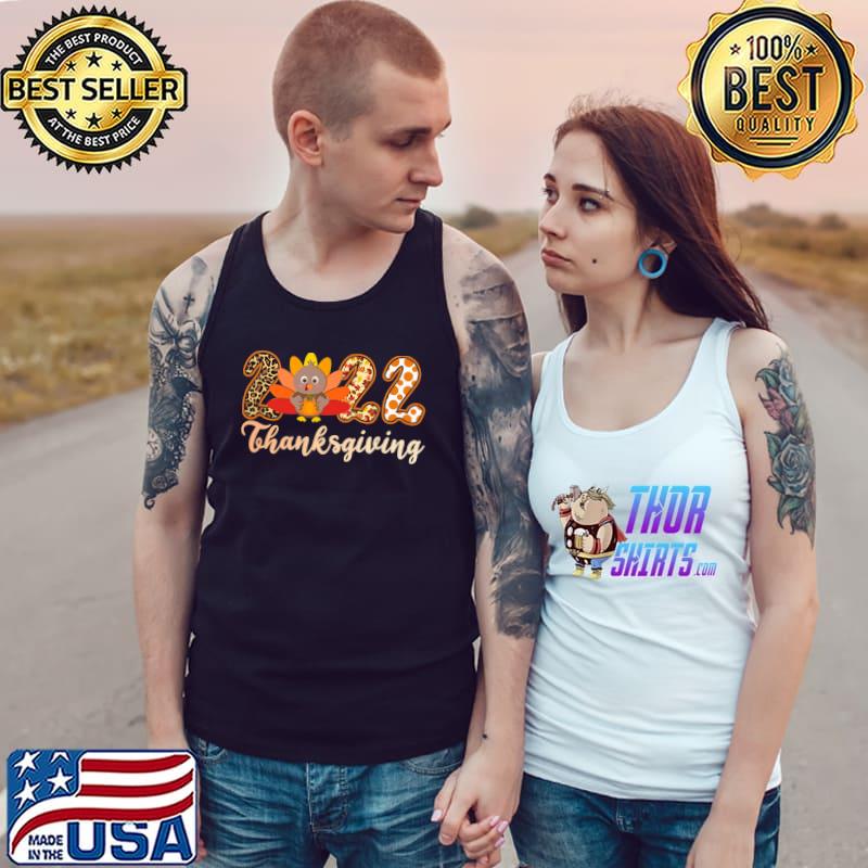 Happy Thanksgiving 2022 Turkey Leopard Print Men Women T-Shirt Tank Top