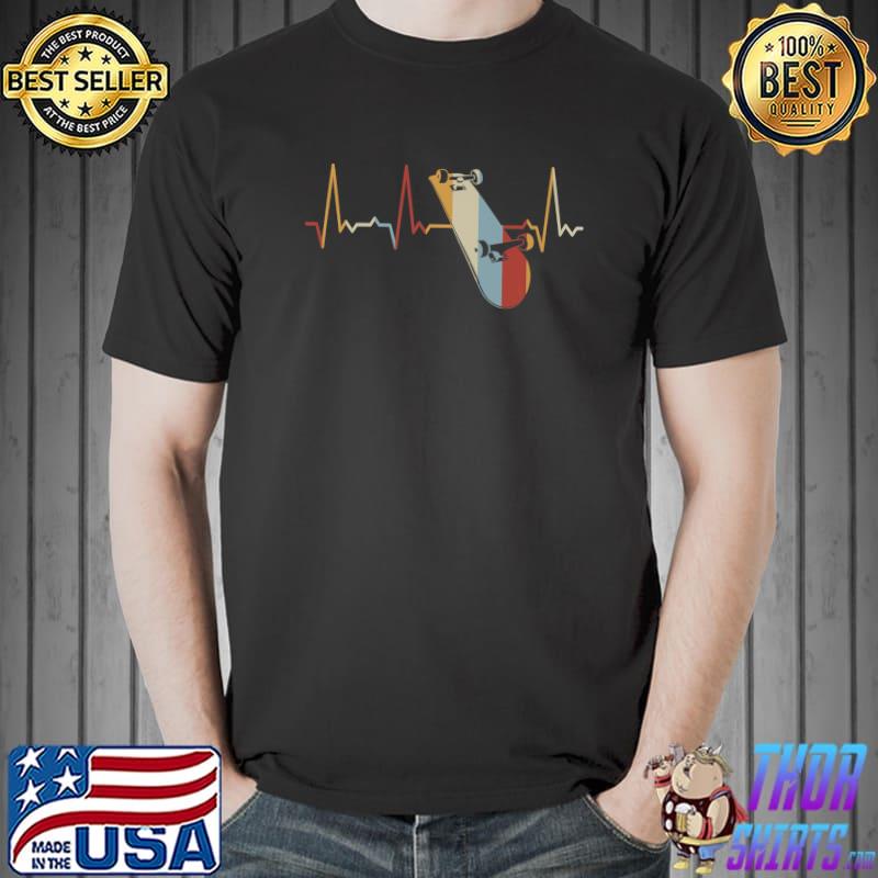 Heartbeat Skateboard Retro T-Shirt