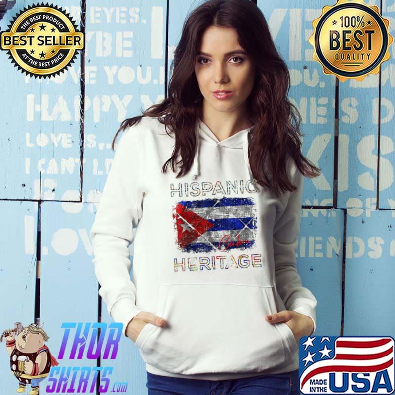 Hispanic heritage month Cuba flag latino cuban pride s Hoodie