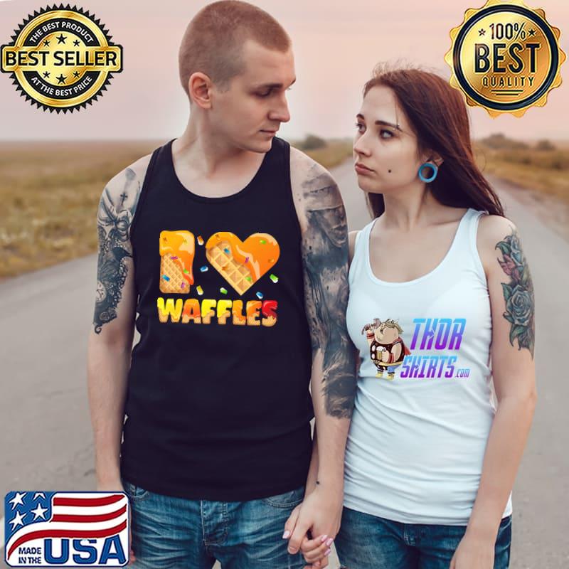 I Love Waffles Amazing Waffles With Cream Waffles T-Shirt Tank Top