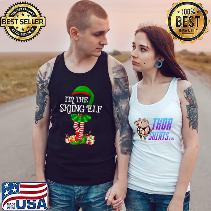 I'm The Skiing Elf Family Matching Girls The Christmas T-Shirt Tank Top