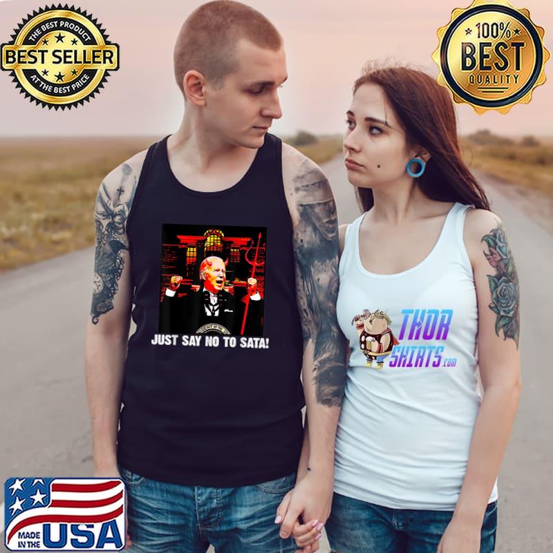 Just Say No To Satan Joe Biden Halloween T-Shirt Tank Top