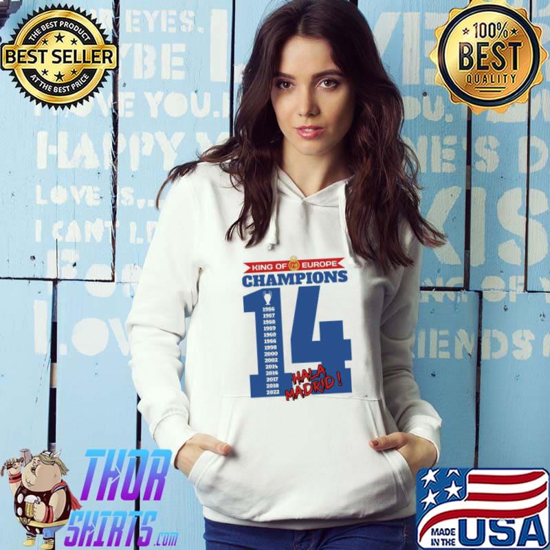 King of europe madrid 14 champions 2022 s Hoodie