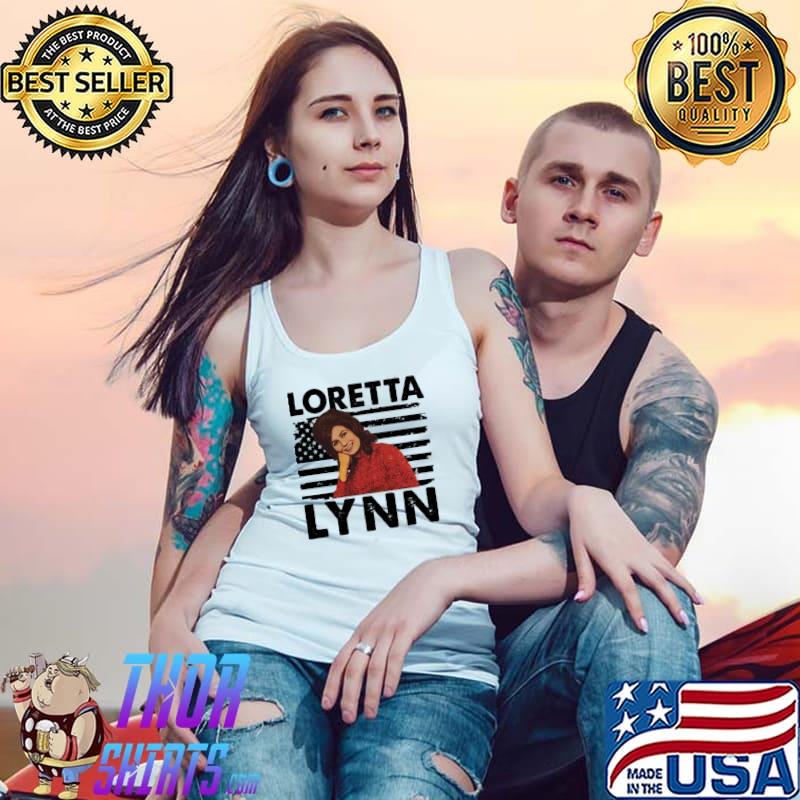 Loretta lynn singer songwriter loretta lynn American flag legend retro vintage s Tank Top