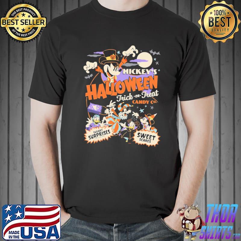 Mickey's halloween trick or treat candy sweet scares shirt