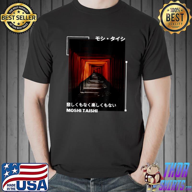 Moshi Taishi Japanese Streetwear Retro Aesthetic Graphic Fashion T-Shirt